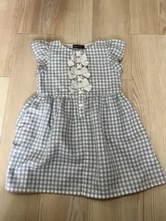 BeBe チェック柄ノースリーブワンピース 110