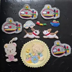 刺繍ワッペンセット アイロンパッチ　縫い付けタイプ