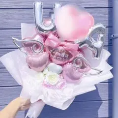 パープル×ホワイトくまちゃん入りブーケ 卒業式 成人式 | Mercari