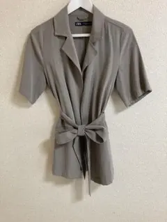 ZARA レディース テーラードジャケット 半袖のサムネイル