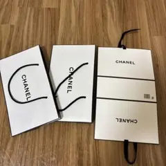 CHANEL ショップ袋 小型 ホワイト3点セット