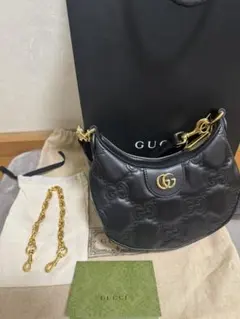 GUCCI GGマトラッセ グレー レザー ボストンバッグ - メルカリ