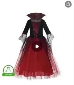 子供用ハロウィンコスチューム 黒赤 ゴシックスタイル 80 120