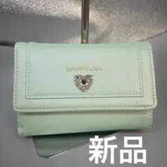 Samantha Vega サマンサベガ　ミントグリーン　がま口　三つ折り財布のサムネイル