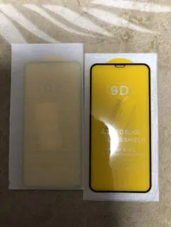 2枚 iPhone XS用 9D フルカバー 強化ガラスフィルム フルスクリーン