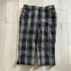 ウール混紡 グレー系チェック ショートパンツ　HIROKO KOSHINO