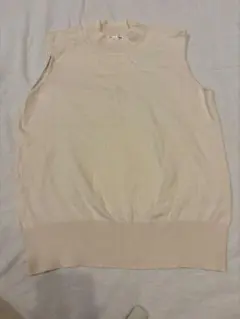 GU ノースリーブ ニット トップス ベージュ L