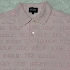 パーリーゲイツ パイル ポロシャツ tシャツ 半袖 ゴルフ ロゴ ピンク PG