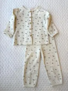 ワッフル地 セットアップ ルームウェア