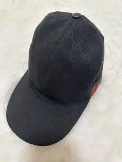 GUCCI GGキャンバスキャップ 黒 M 58 シェリー 正規品⭐︎AA★