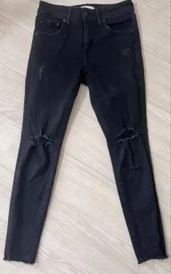 ♡ 様　専用　AZUL ダメージデニム S ブラック スキニー 美脚 細見え