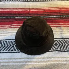 ダークブラウン コーデュロイ バケットハット　ストリート　昭和レトロ