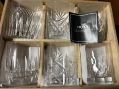 HOYA クリスタル オンザロックグラス 6個セット