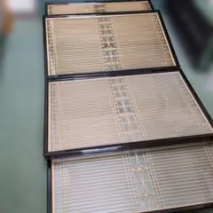 昭和レトロ 組子欄間 ②4枚セット 書院障子 建具 衝立 引戸 ガラス戸