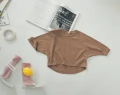 新品 ドルマンプルオーバー 長袖Tシャツカットソー女の子 男の子トップス春夏