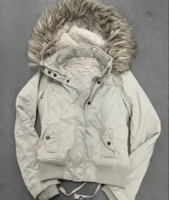 CRYPTIC ファー付きライトグレークロップドジャケット