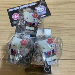 ハローキティ　アクリルキーホルダー　日焼けGAL　フードGAL　キラキラ　制服