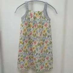 BEAMS mini リネン混 ノースリーブワンピース 120☆イエローのサムネイル