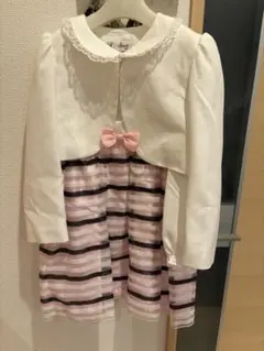 フォーマルドレス ホワイト ピンク 120センチ