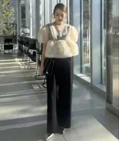 新品未使用タグ付き⭐︎ANDRESD スウェルぺプラムセットアップパンツドレス