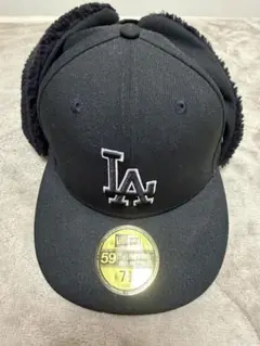 NEW ERA 59FIFTY ブラック キャップ 耳あて付き