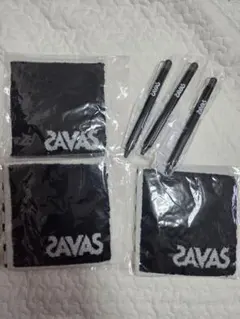 今治SAVASハンドタオル３枚&フリクションボールペン 消せるペン３本 非売品のサムネイル
