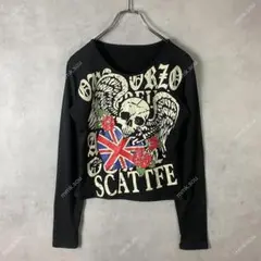 y2k 00s スカル 骸骨 Tシャツ 平成ギャル グランジ ksg ドクロ