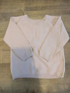 【美品】H＆M 淡いピンク ニットセーター・パンツ セットアップ 70cm相当