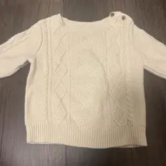 babyGap アイボリー ケーブルニットセーター 18-24ヶ月