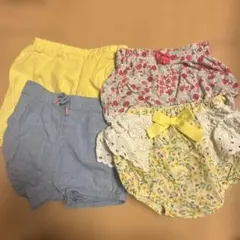 ベビー用　短パン　見せパン　4点セット　12-18ヶ月　80〜90センチ　女の子