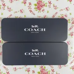新品未使用　COACH 万年筆セット ネイビー グリーン２個セットのサムネイル