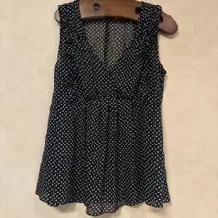 最終値下 イエナ 水玉 ノースリーブ 透け感 ブラウス