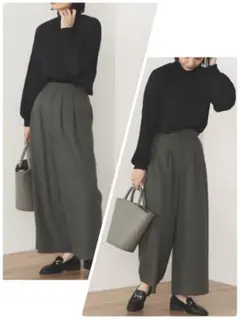 ★美品★レディースBEAMS HEART シャーリングブラウス F ブラック