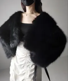 ノーカラーショートフェイクファーコート　エコファーコート ミームセレクト