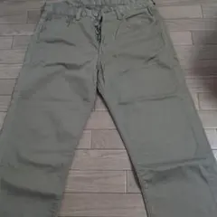 カーキ ワークパンツ ボタンフライ W32 L34のサムネイル