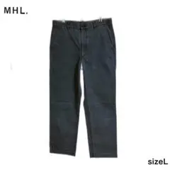 MHL. WASHED CHINO COTTON TROUSERS sizeLのサムネイル