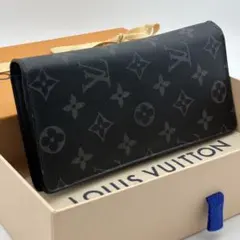 ルイヴィトン モノグラム エクリプス ポルトフォイユブラザ 長財布 黒 ブラック
