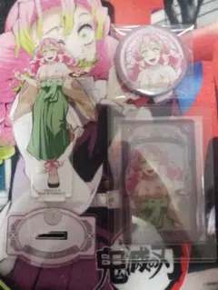 鬼滅の刃☆甘露寺蜜璃☆Q-pot.アクリルスタンド☆缶バッジ☆クリアカード