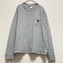 【ベンデイビス】長袖トレーナー グレー ポケット付き メンズM 綿100％ 春秋
