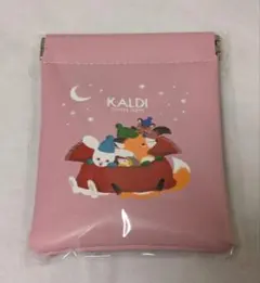 【匿名配送】カルディ クリスマスぱっちんポーチ ピンク　チョコレート入り
