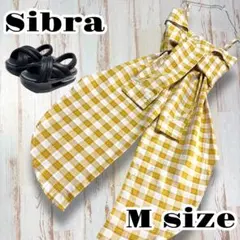 【美品✨】韓国服個性的　Sibraシブラ　チェック柄 キャミワンピース　シャツ