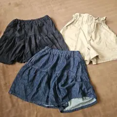 GU 半ズボン3点セット160