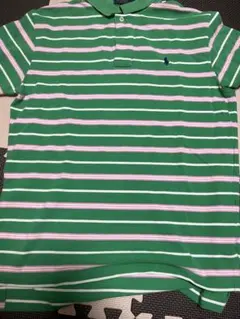 Polo by Ralph Lauren 緑ストライプ ポロシャツ M