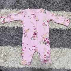 ⭐︎next⭐︎ 花柄ロンパース 3-6折り返し手カバー付き