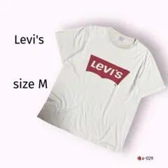 Levi's メンズ ロゴ Tシャツ size M ベージュ クリーム系
