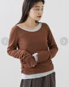 新品【CIAOPANIC TYPY】レイヤードシアートップス(セット)　ブラウン