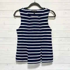 【BANANA REPUBLIC】クルーネックタンクトップ ボーダー (S)
