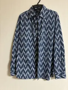 ARMANIアルマーニ 長袖シャツ 39 15.5 M L ネイビーイタリア製のサムネイル