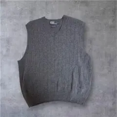 Polo by Ralph Lauren 紺色Vネックベスト XL