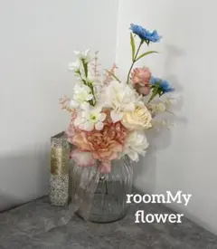 カラフル　韓国風　クラッチブーケ 造花　ウェディング　前撮　ピンク　ブルー